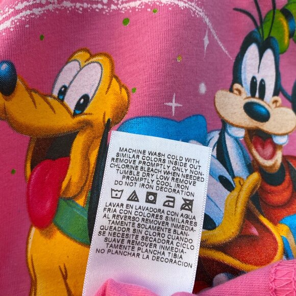 Walt Disney World S 2007 Mickey Mouse Dreams Florida Pink T-Shirt Goofy Pluto - Picture 6 of 11